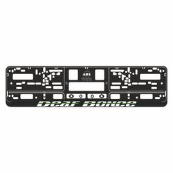 Номерные рамки Deaf Bonce Бело-зеленые